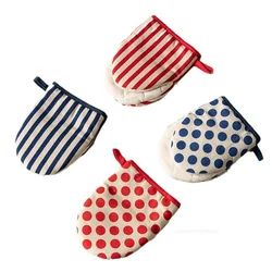 Cotton Anti-scalding Oven Gloves Mitts Potholder Kitchen Tool Duckbill Shape Cotton Gloves Tray Dish Bowl Holder Oven Hand Clip