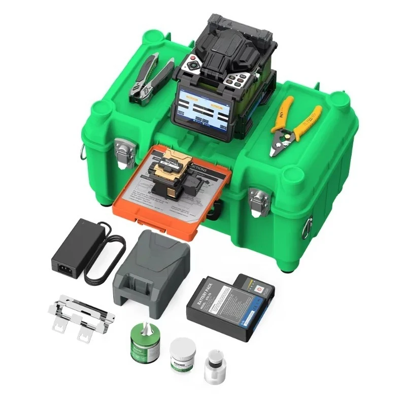 Komshine FX Fiber Optic Equipment Six Motors Trunk Splicing hine SC Core Alignment Optical Splicer