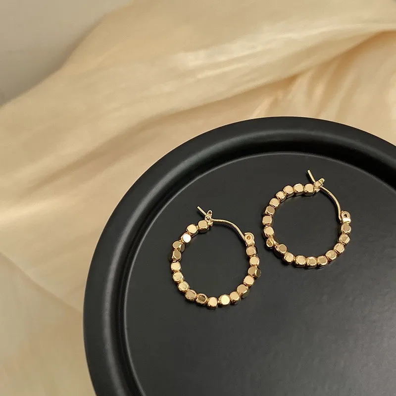 Round Circle Hoop Earrings For Women Stainless Steel Golden Statement Metal Earring 2022 Trend Party Jewelry Couple Gift brinco