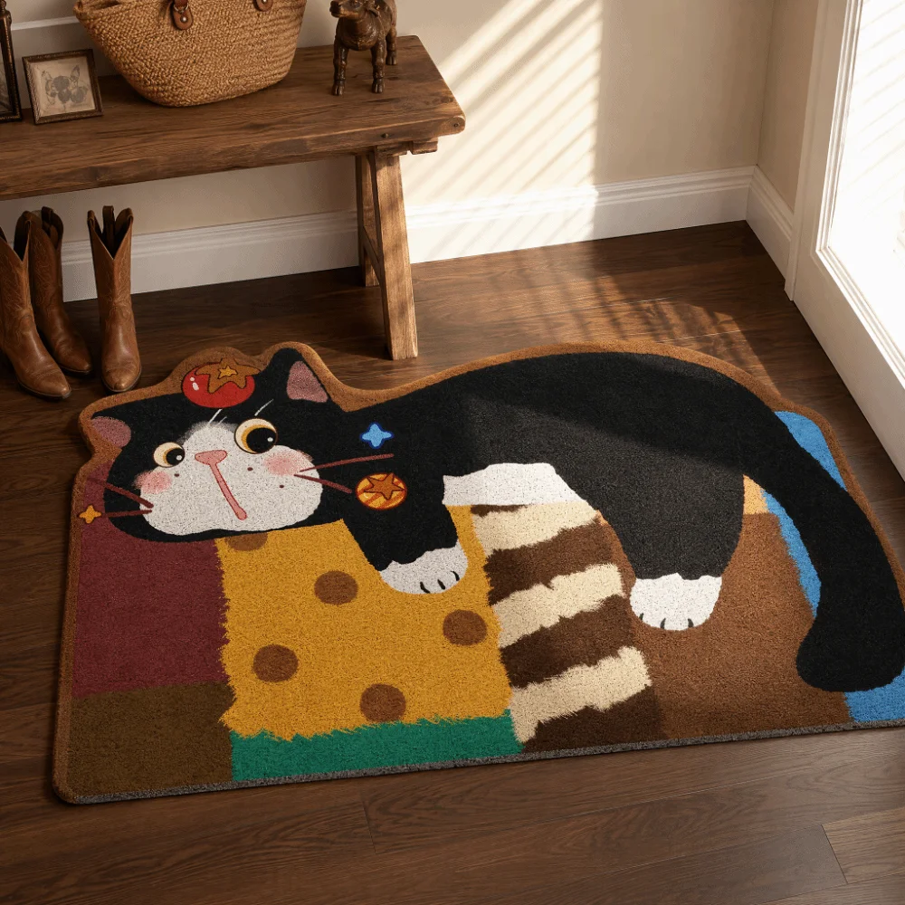 High Quality Wire Circle Door Mat Non-Slip Dust Removal Foot Mat Absorbs Dirt Dirt Scraping Entrance Rug Entrance Area