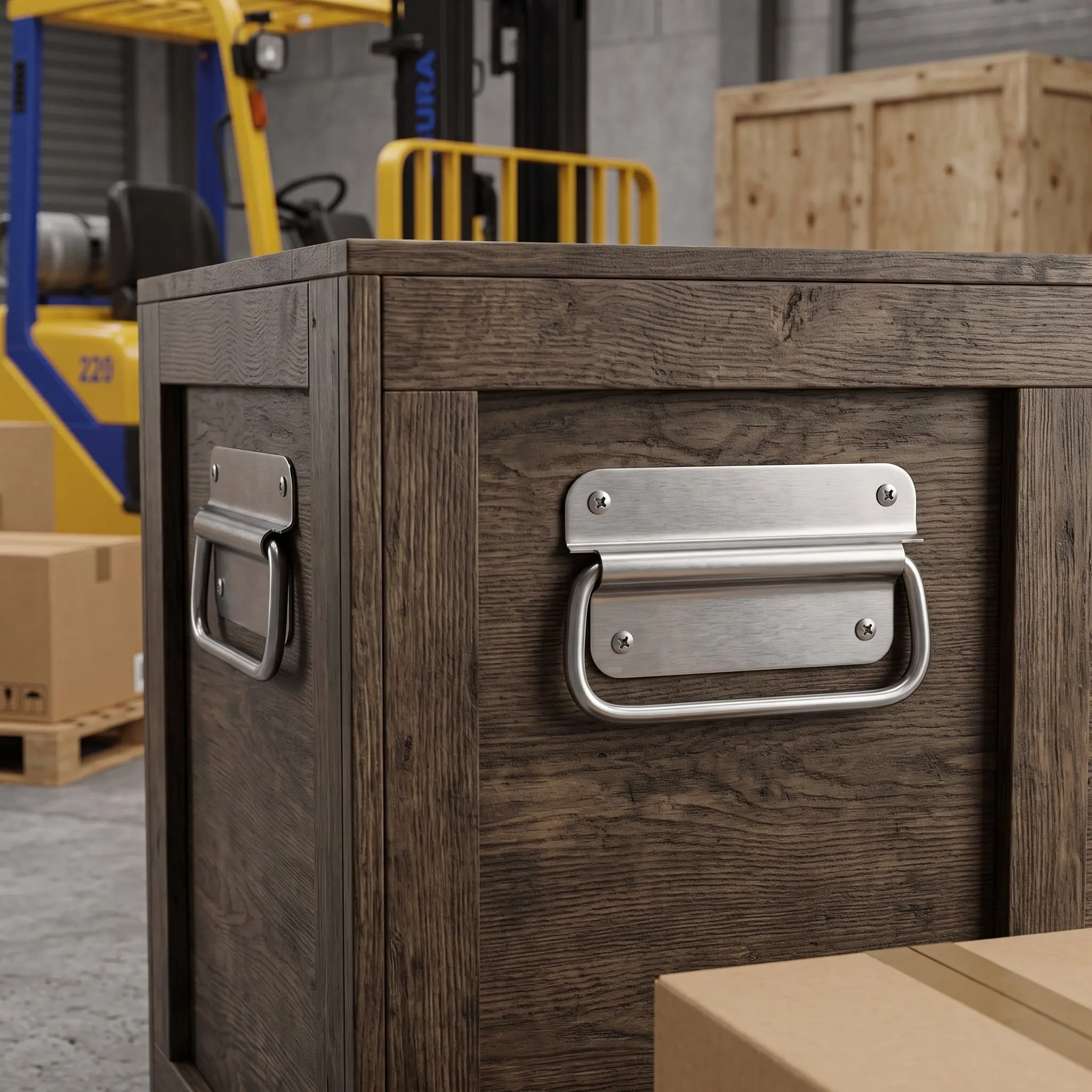 Stainless Steel Chest Handle Cabinet Pulls Lifting Toolbox Knobs Folding Down Grip Heavy Duty Hardware