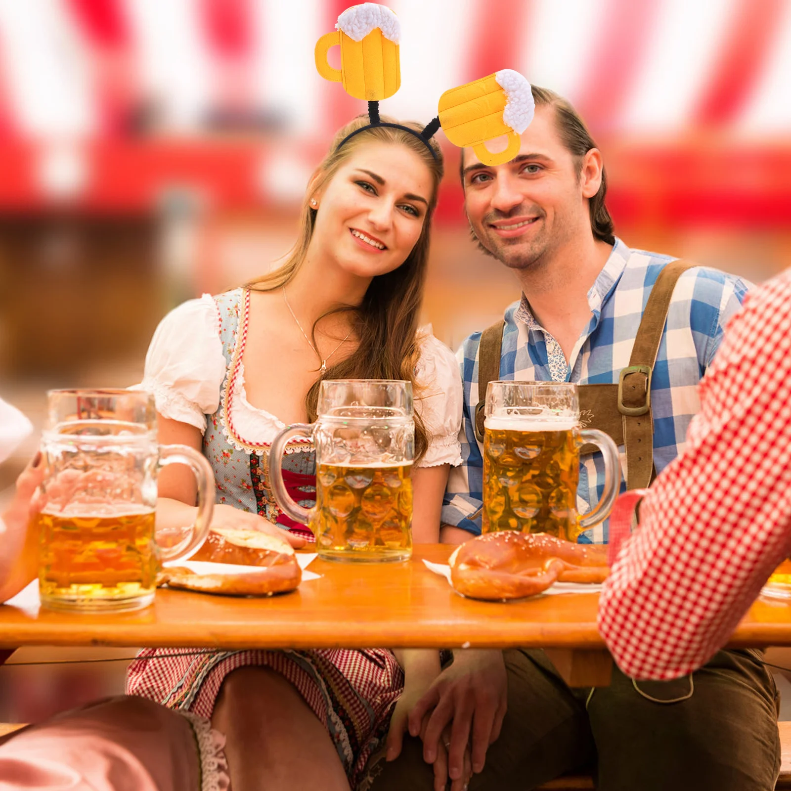 

2 шт. повязки на голову в виде пивных кружек для фестивалей и вечеринок, креативные обручи для волос в виде пивных кружек, головные уборы для вечеринок, украшения для баров и тики-баров на день рождения