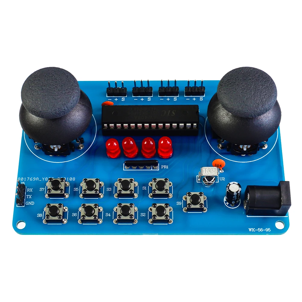 Kit di saldatura elettronica fai-da-te 4DOF Gruppo artiglio braccio robot acrilico per pratica di saldatura compatibile con 51 microcontrollori DC5V