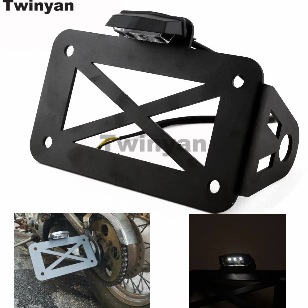 For Harley Sportster Bobber Chopper Custom Side Mount License Plate Bracket Holder Modified Motorcycle Registration Plate Fit