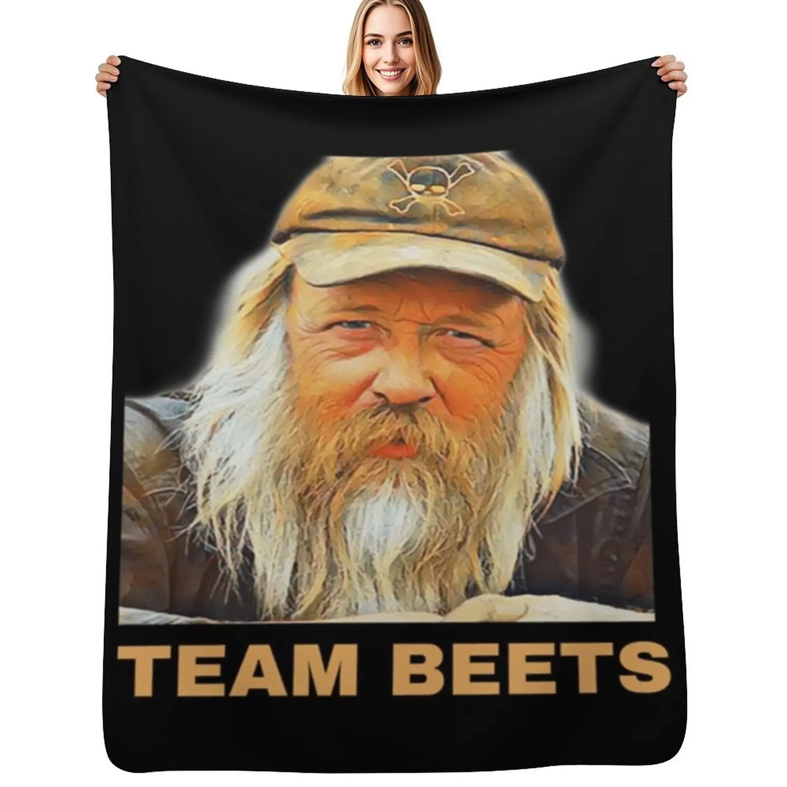 Team Beets Gold Rush Tri-blend Throw Blanket Plaid on the sofa bed plaid Plaid Stuffeds blankets and throws Vintage Blankets
