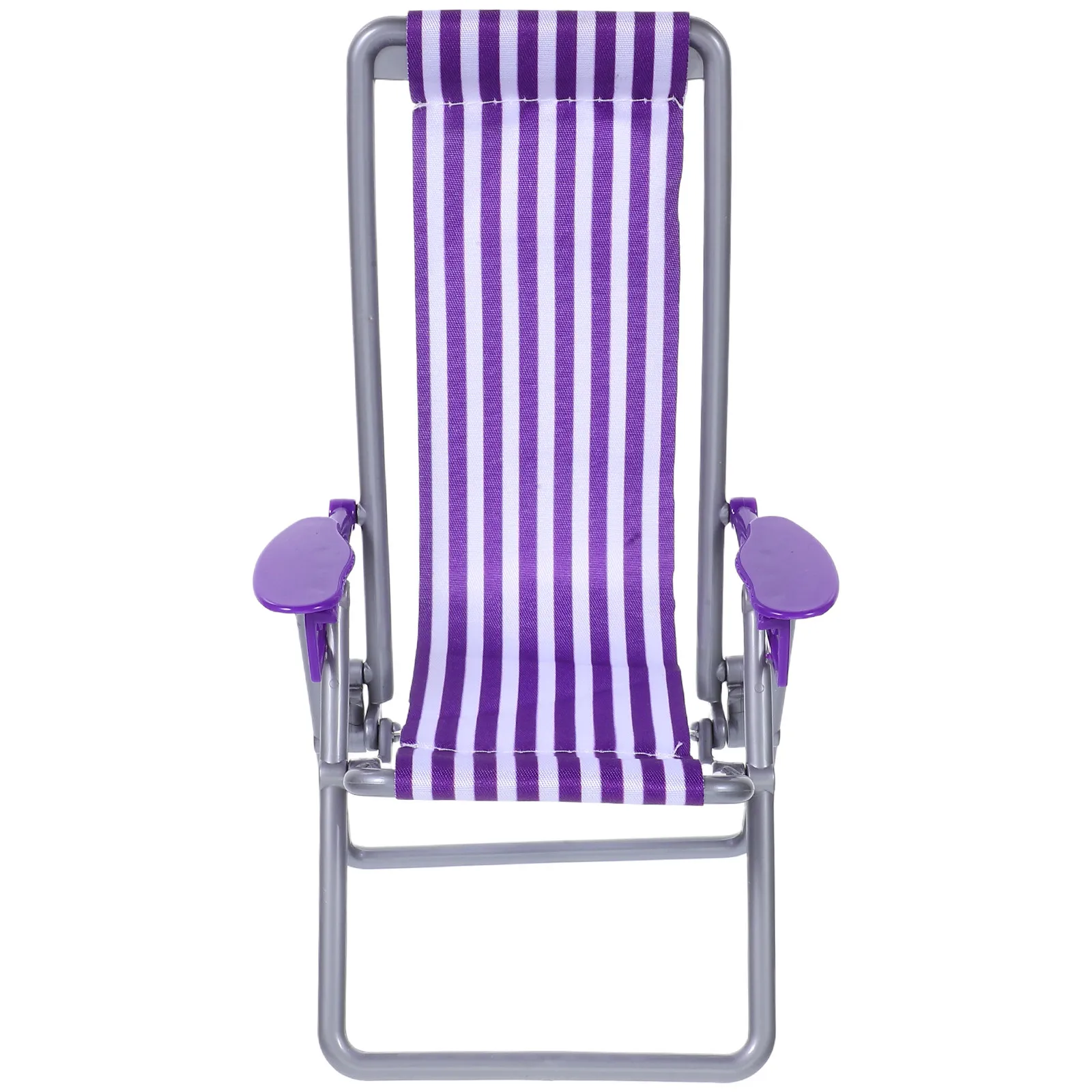 Foldable Mini Beach Chair Lightweight Miniature Deck Chair for DIY Micro Landscape Dollhouse Sunbath Furniture Accessories