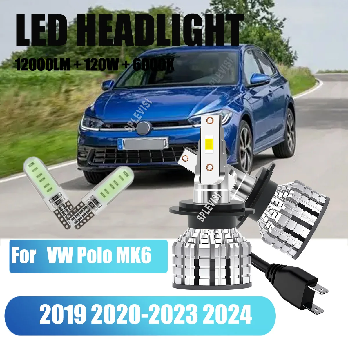 

H7 Headlamp Bulb（477/499）12V 120W Automotive Standard LED Bulbs Repalcement For VW Polo MK6 2019 2020 2021 2022 2023 2024