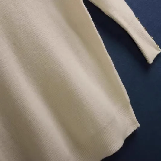 الشتاء 796 سترة V-Ne عادية فضفاضة تناسب طويلة Sve ألياف البوليستر ملابس داخلية زر صغير لون نقي تنوعا تريكو #5