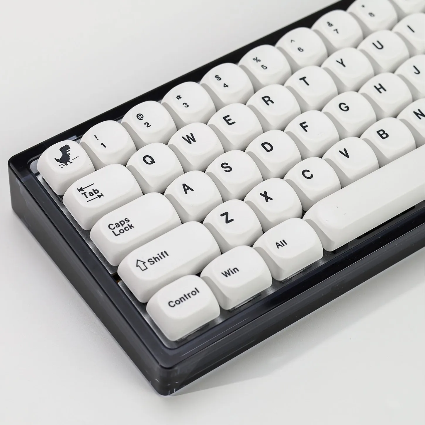 Minimalist White Themed MOA Keycap Kit PBT 135 Key with Multiple Language Options for 61/75/87/104/108 Mechanical Keyboard