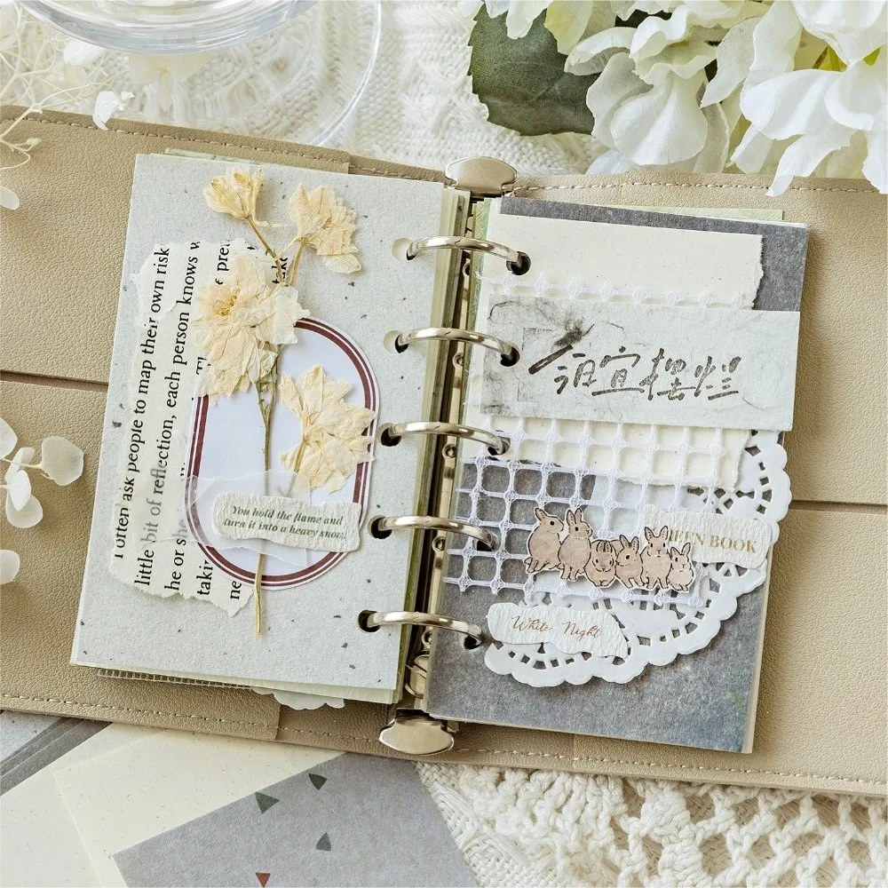 New Morandi Pastel Texture Scrapbook Decoration Paper Decorative Craft Paper Memo Pad DIY Planner Sticker Stationery
