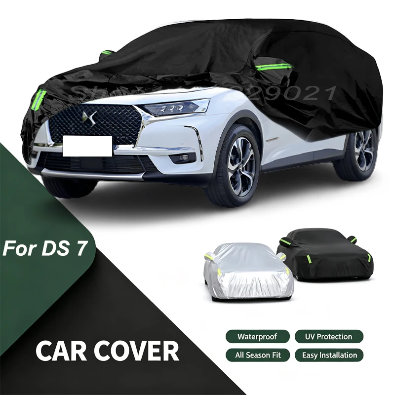 Car Cover For DS 7 Waterproof Dustproof Outdoor Protection, UV Snow Sun Resistant Auto Exterior Cover Car Sunshade
