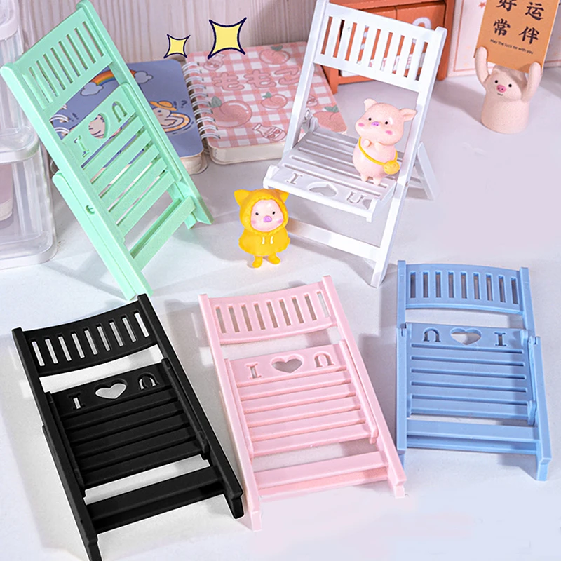 Beach Chair Bracket Cute Portable Desktop plastic Cell Phone Racks Desk Stand Holder For Mobile Phone Tablet Home Accessories