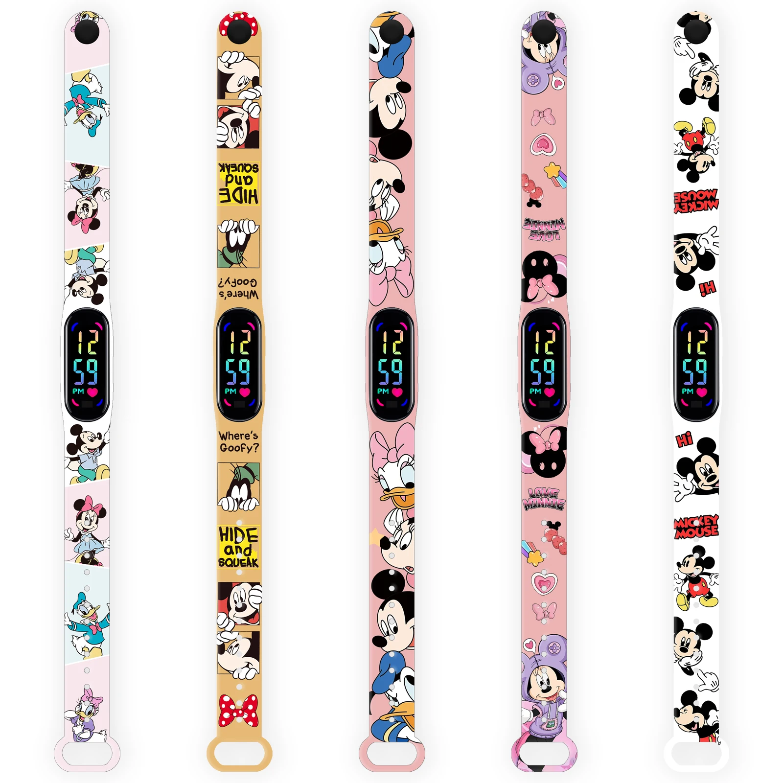 

Disney Mickey Printed Band for Xiaomi Mi Band 10 Wrist Strap Replaceable Bracelet for Mi Band 9 8 Wristband Watchband for Gift