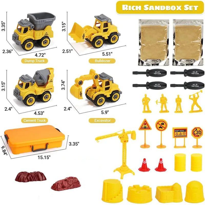 Hot Selling Truck Sand Set Children's Household Toys Construction Moving Sand Cultivate Kid's Hands-on AbilitAy Gifts for Kids