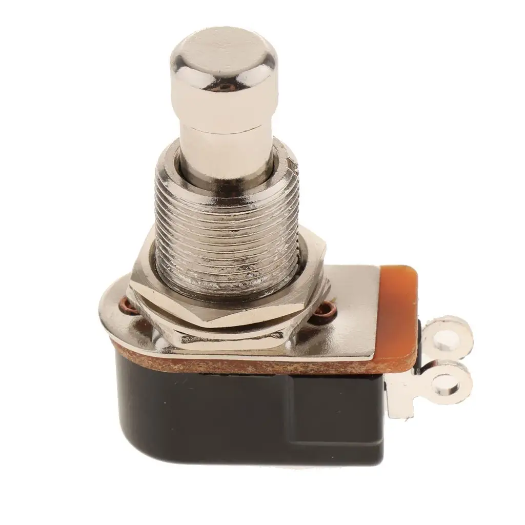 Metal Switch Stainless Steel Foot Pedal Button Non Lock Instrument Effect Stomp Foot Switch for Guitar and Keyboard Devices