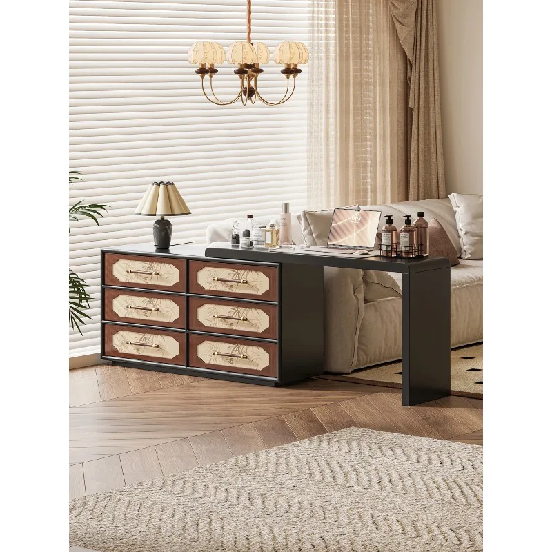 

Design Bamboo Leaf Element Makeup Table Household Bedroom Bedside Premium Dressing Table