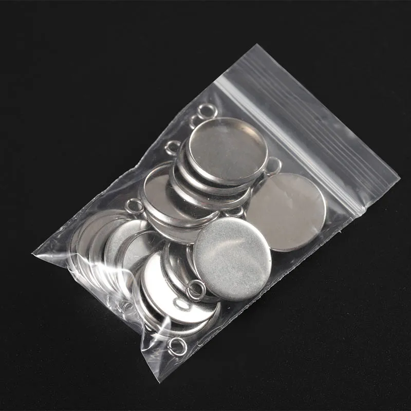 20pcs 6-30mm Gold Color Stainless Steel Cabochon Base Pendant Settings Blank Tray for Cameo Jewerly Making Components DIY
