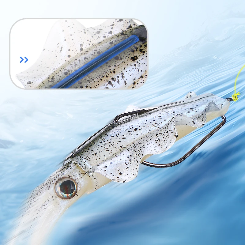 WEIHE 5-teiliges Set Tintenfisch-Köder Mehrfarbige Kleine Tintenfisch- und Oktopus-Köder zum Angeln Sortierte Bunte Achtarmige Tintenfischköder – Detail 5