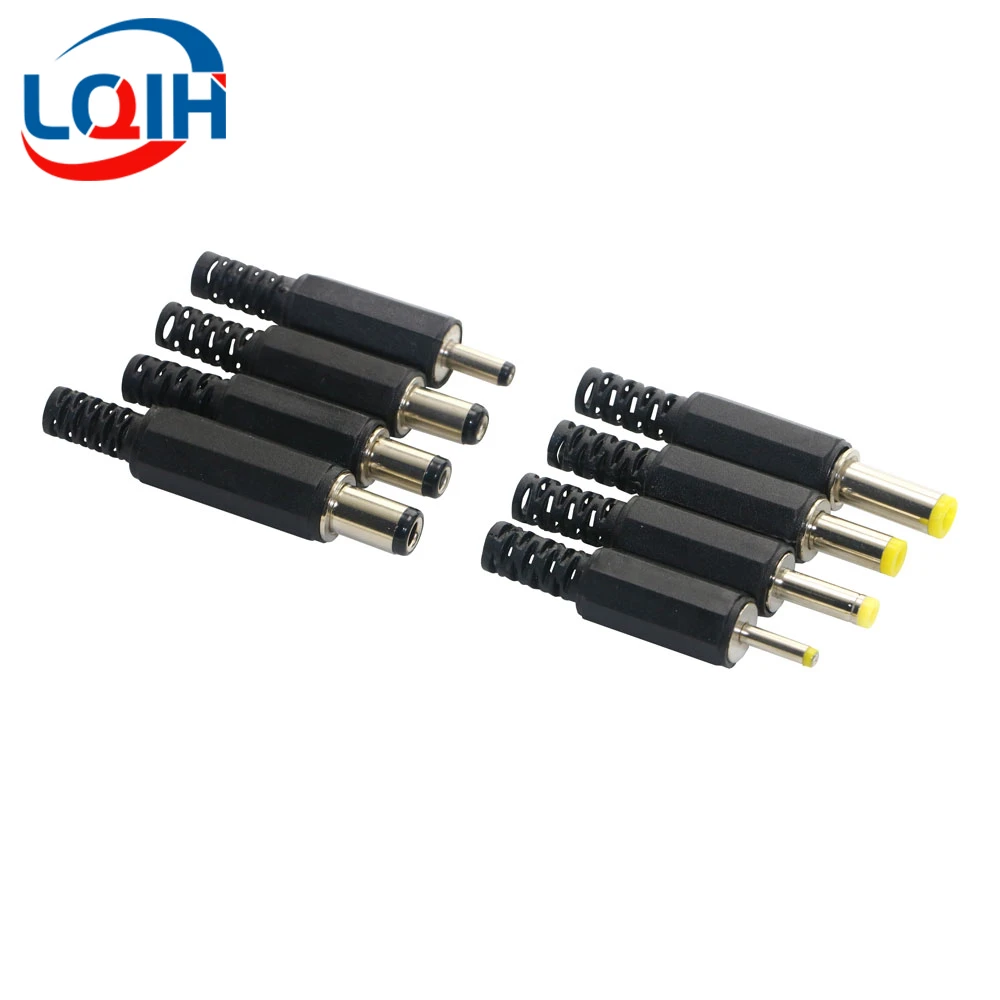 10PCS DC Power Plug 2.5*0.7mm 3.5*1.1/1.3mm 4.0/4.8*1.7mm  5.5*2.1mm 5.5* 2.5mm 6.3*3.0mm Adapter Connector Plug 2.5X0.7MM