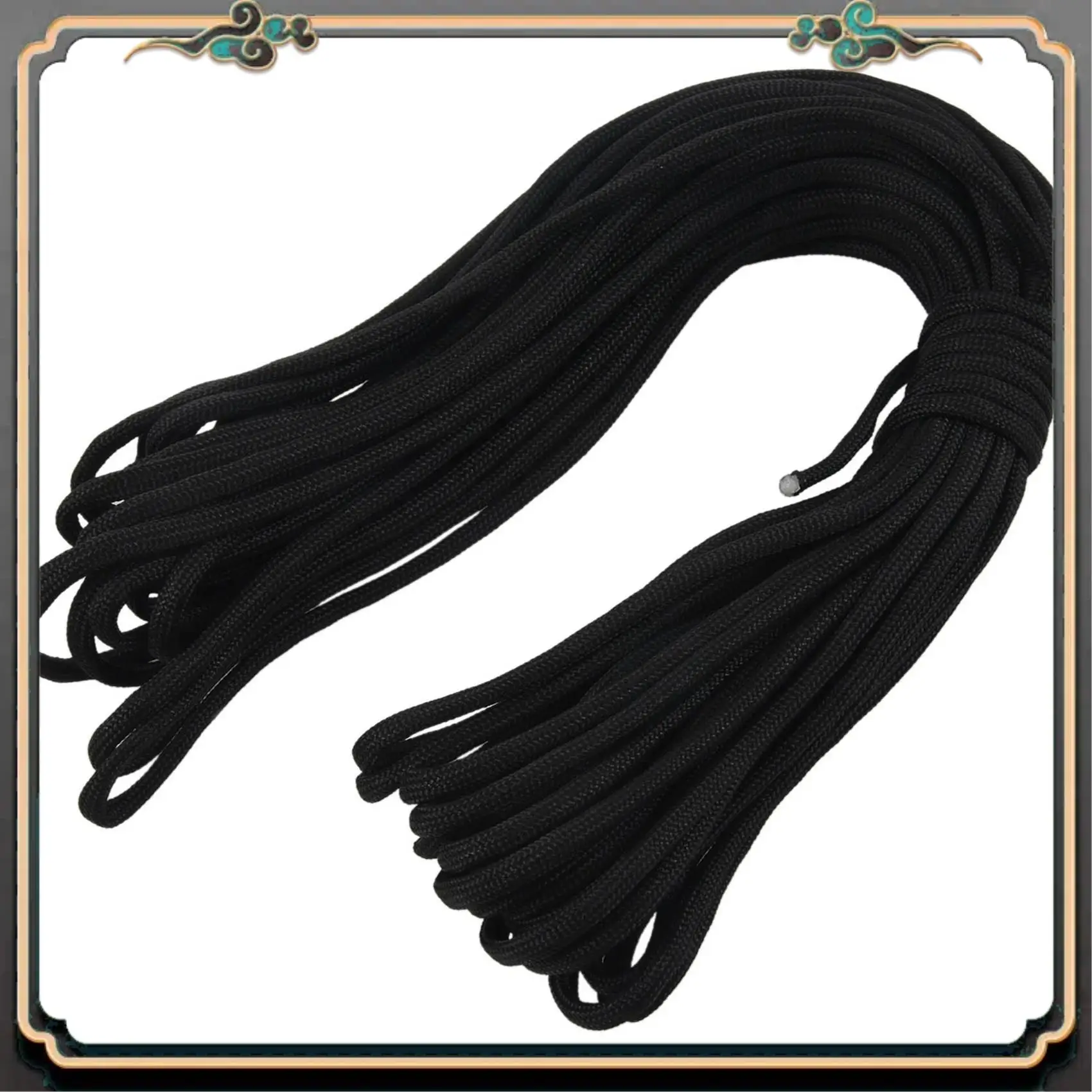 

Premium 2X Paracord 550 Parachute Rope 7 Core Strand For Climbing Camping Buckle Rope Black 50FT