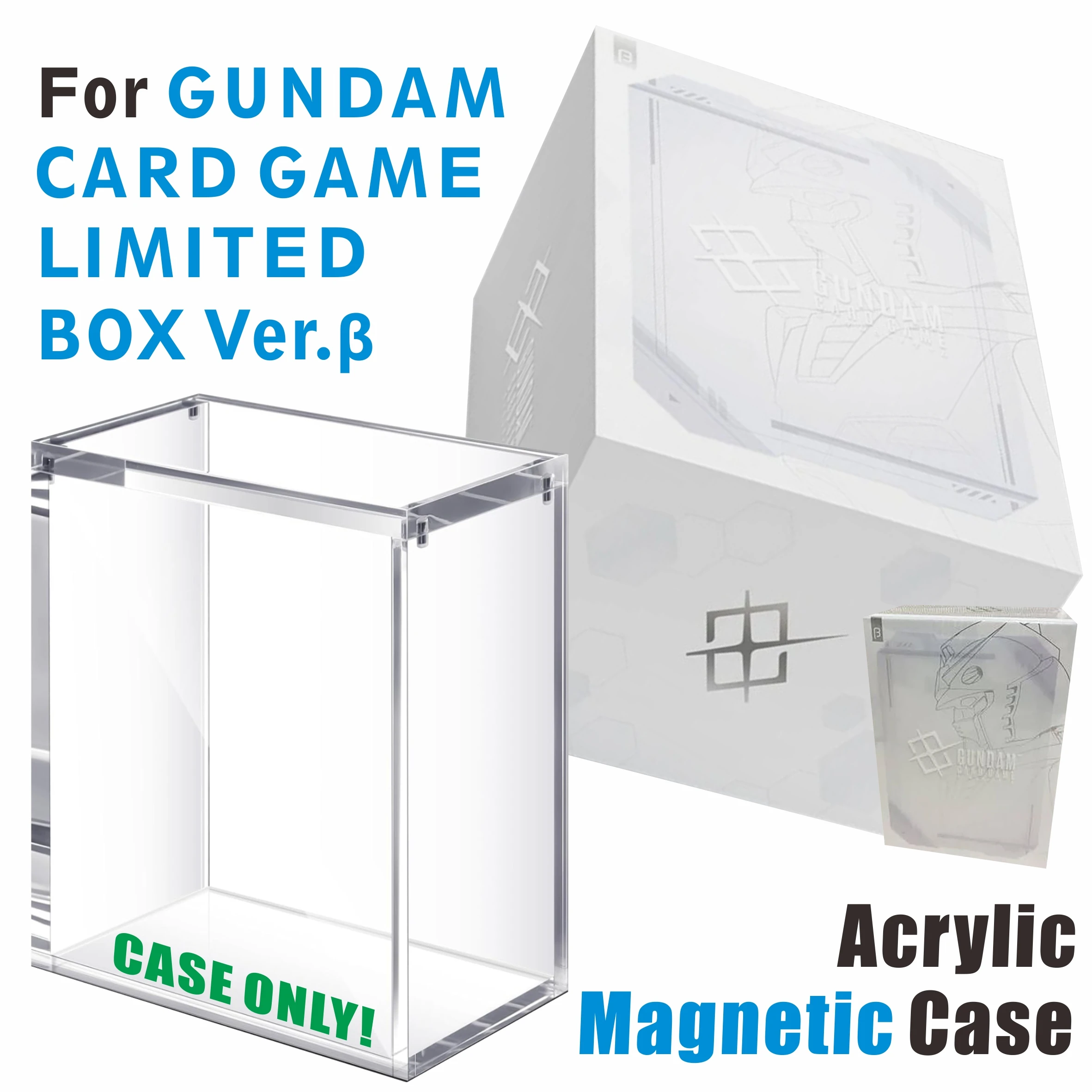 حافظة عرض مغناطيسية من الأكريليك لـ GUNDAM CARD GAME LIMITED BOX Ver.β، Gundam TCG إصدار صندوق محدود B (حافظة أكريليك فقط)