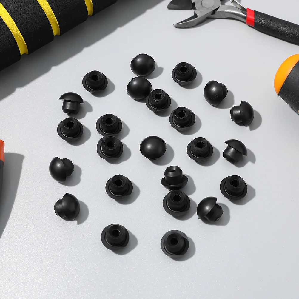 55 Pcs Plug Glue Horizontal Rubber Oil Plugs Floor Bottle Reservoir Seal Black Filler