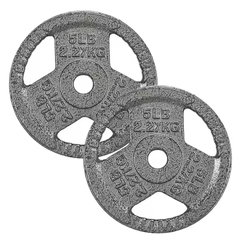 1" Solid Cast Iron Weight Plate Pair, Solid Cast Iron, 2.5-45 lb Full Specification, Dedicated... product image