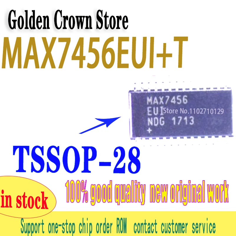 1 - 10 pcs/Lots MAX7456 7456 MAX7456EUI MAX7456EUI+T TSSOP-28 IC OSD VIDEO GEN SMD High Quality Chipset