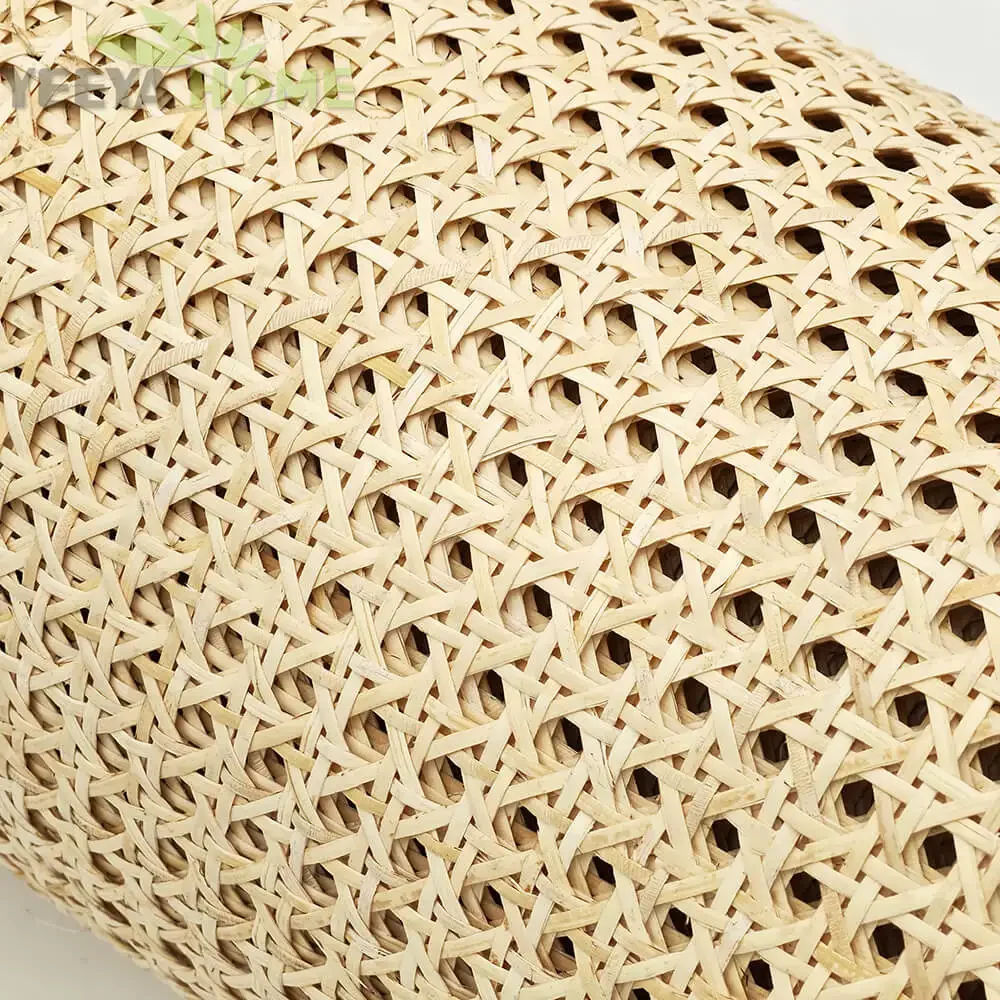 Factory Wholesale Cannage Rotin Cane Weave Ratan Semi Bleached Webbing Rattan Roll for Garden Sets