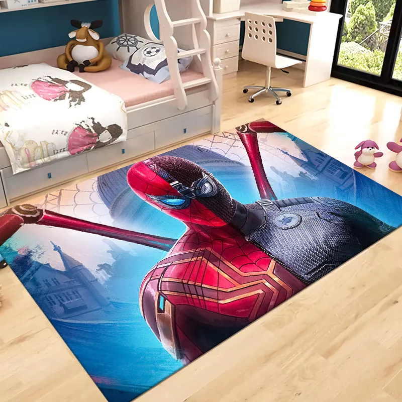 Avengers Superhero Spider Man Large Living Room Kitchen Non Slip Rug Captain America Bedroom Bedside Mat Home Decor Carpet