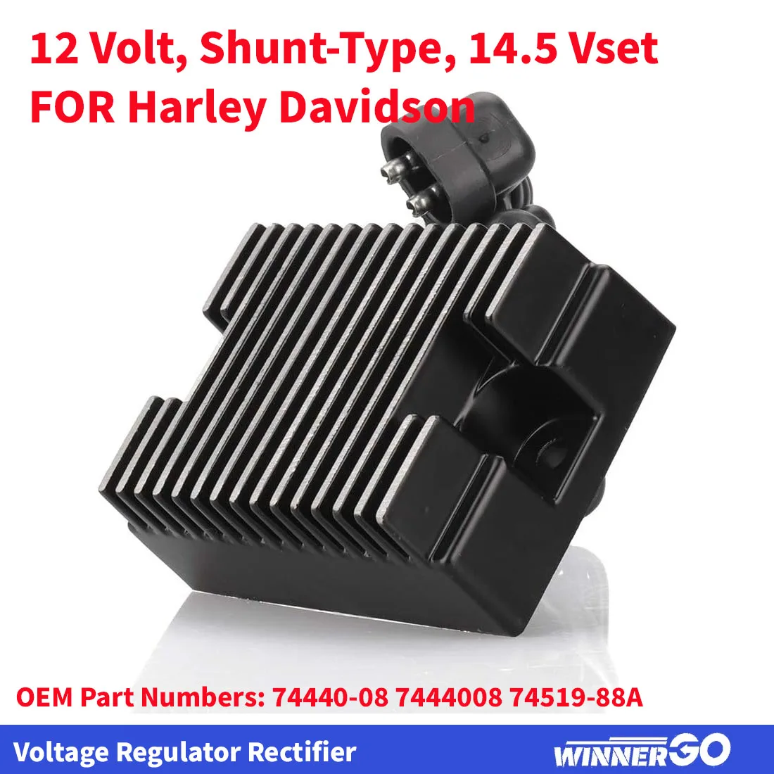 منظم جهد ثابت 12 فولت لدراجة Harley Davidson Evolution Big Twin CVO Dyna Fat Boy 32 AMP Shunt-Type 14.5 Vset #6