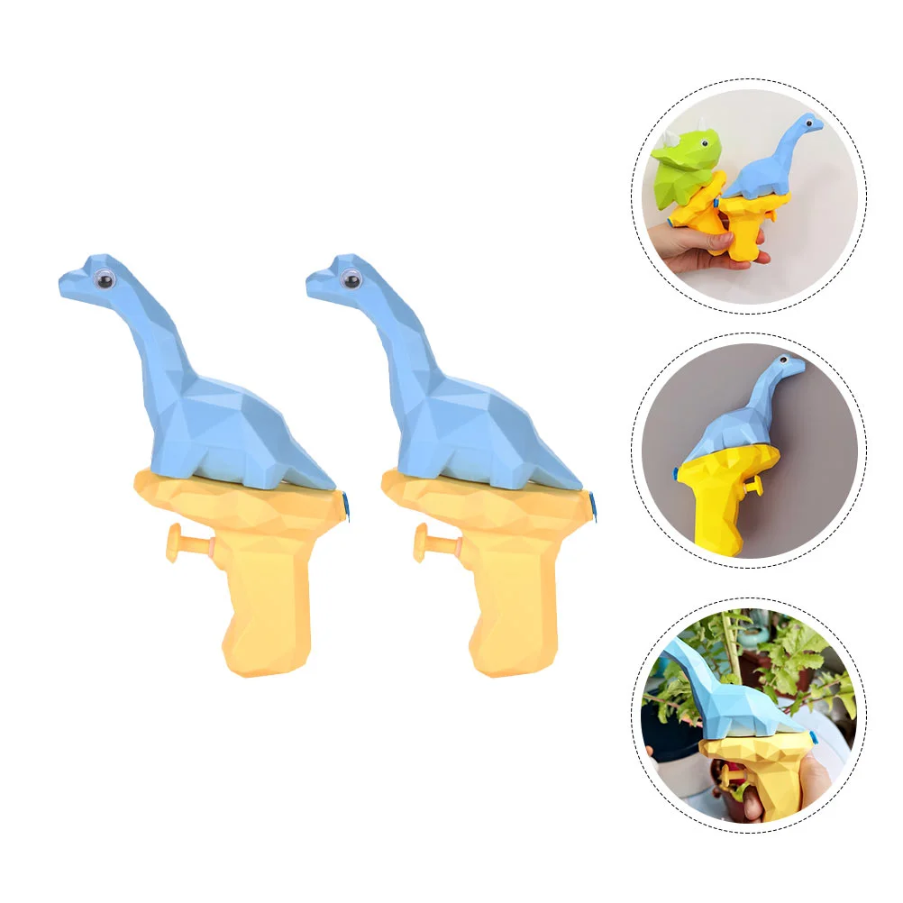 2 Pcs Brachiosaurus Water for Family Fun Animal Pearlescent Backyard Squirt Pool Plastic Solid Toy