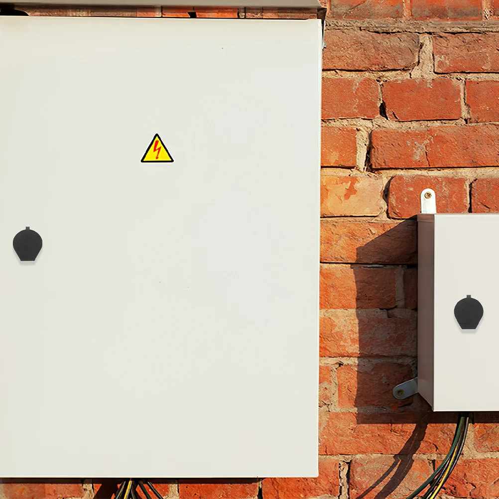 8 قطعة قفل الباب غطاء غبار قبعات مقاومة للماء أسود حجم 2 صندوق توزيع خارجي التبديل خزانة لوحة التحكم الغطاء الواقي #1