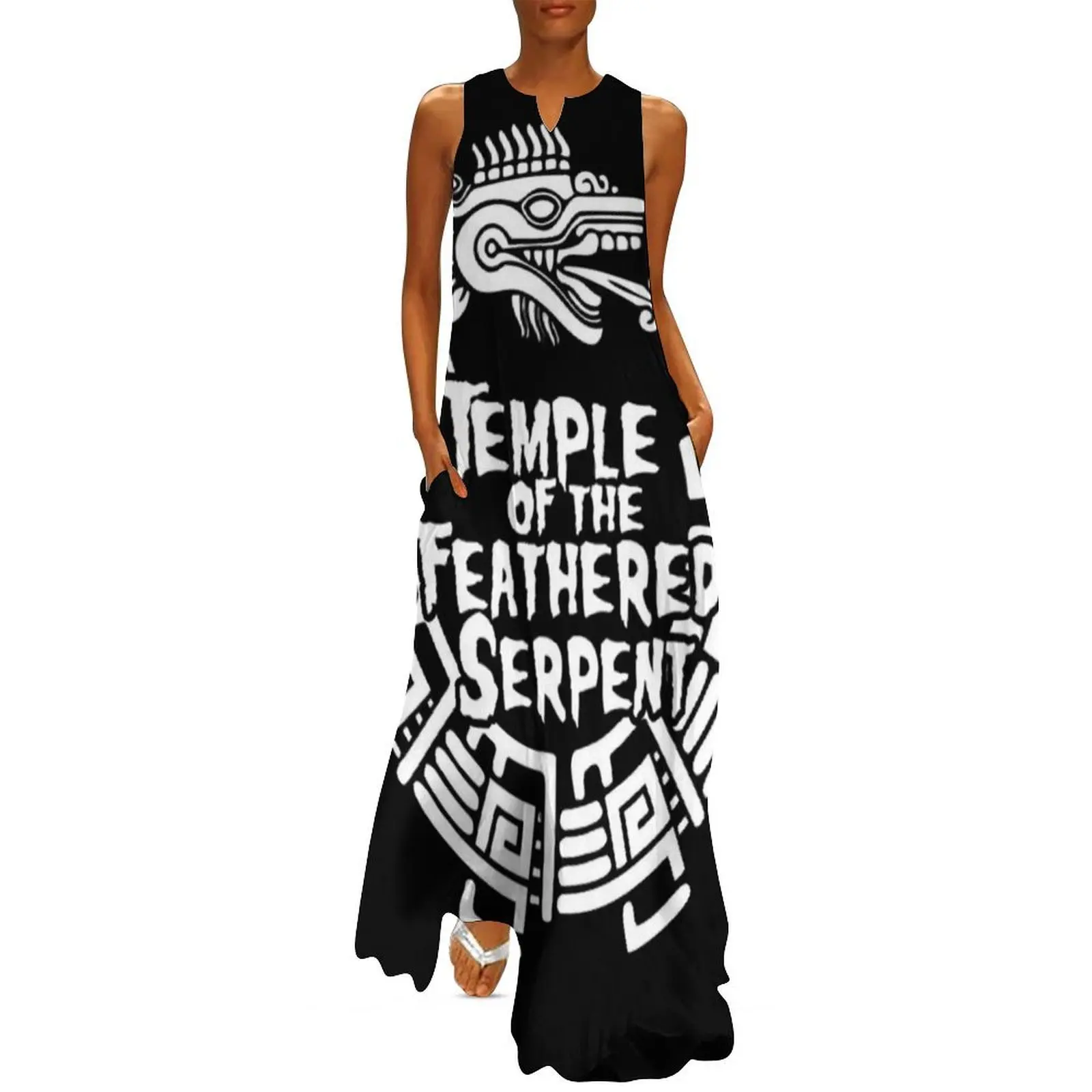 

TempleOfTheFeatheredSerpent Long Dress Woman dresses Women's evening dress summer clothes for women Casual dresses