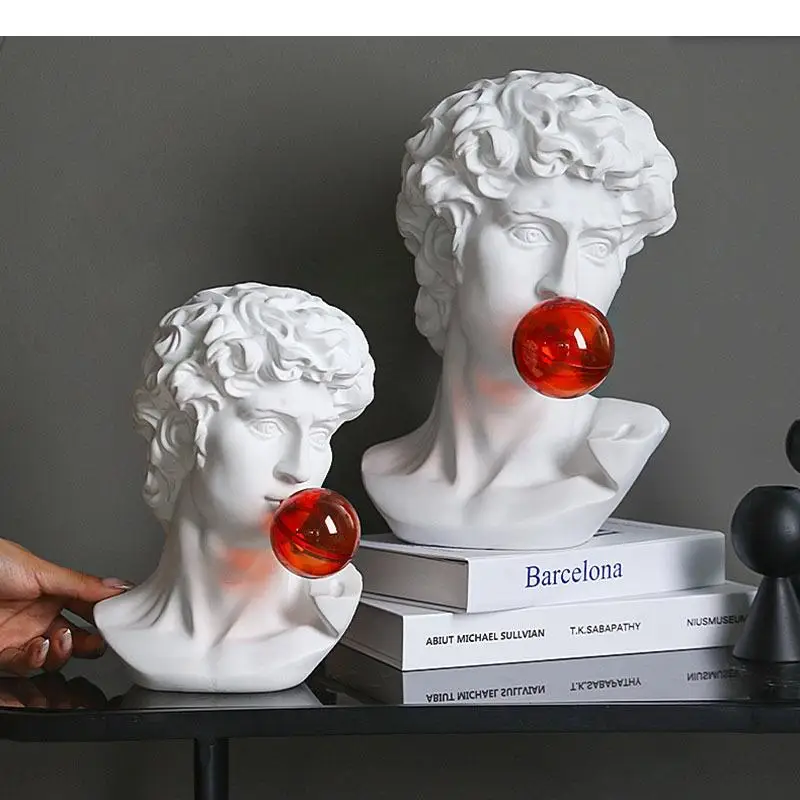 Figuras de burbujas de David/Venus, adornos de estatua, decoración de escritorio, personaje de mitología, escultura de resina, muebles de decoración modernos