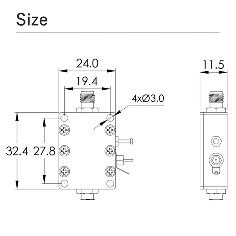 0.02 - 6Ghz LNA Low Noise Amplifier High Linear And High Gain RF Preamplifier With SMA Female Connector Accessories