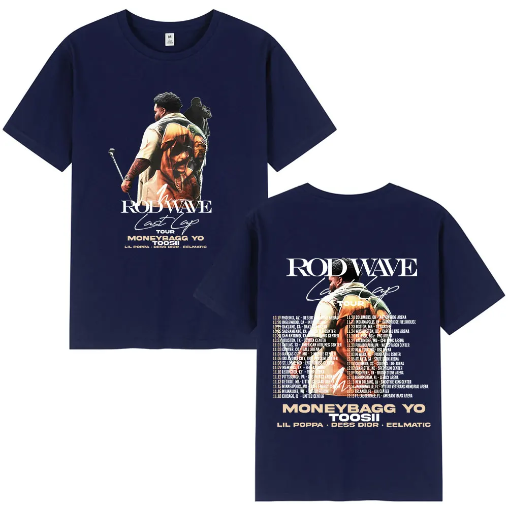 Rapper Rod Wave Last Lap Tour 2024 T Shirt Men's Women Clothing Oversized Cotton T-shirts Fashion Hip Hop High Quality Tee Shirt