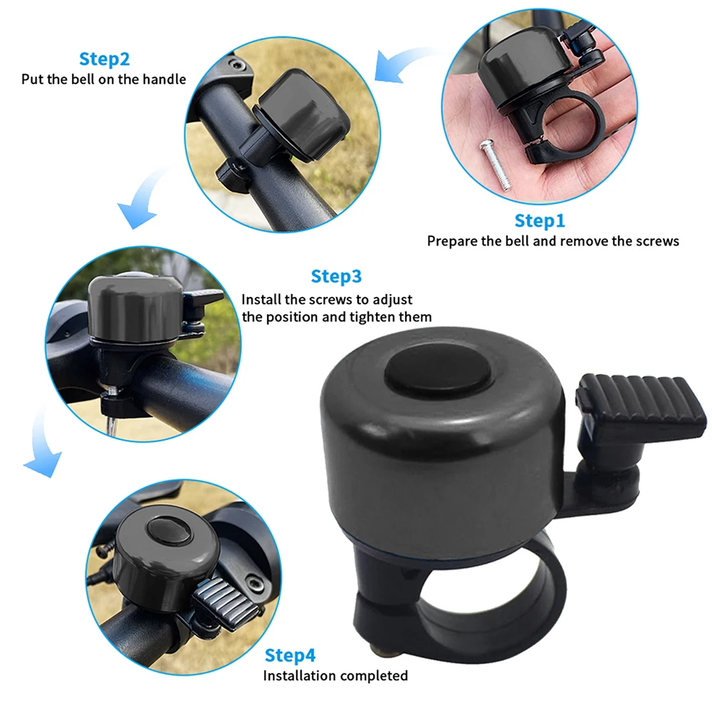 Mini Bicycle Bell Alloy Mountain Road Bike Safety Warning Alarm Cycling Handlebar Bell Ring Horn