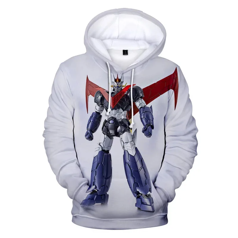 

2021 New 3D Print Mazinger Z Hoodies Men/Women High Quality Fashion Loose Sweatshirt Game Streetwear