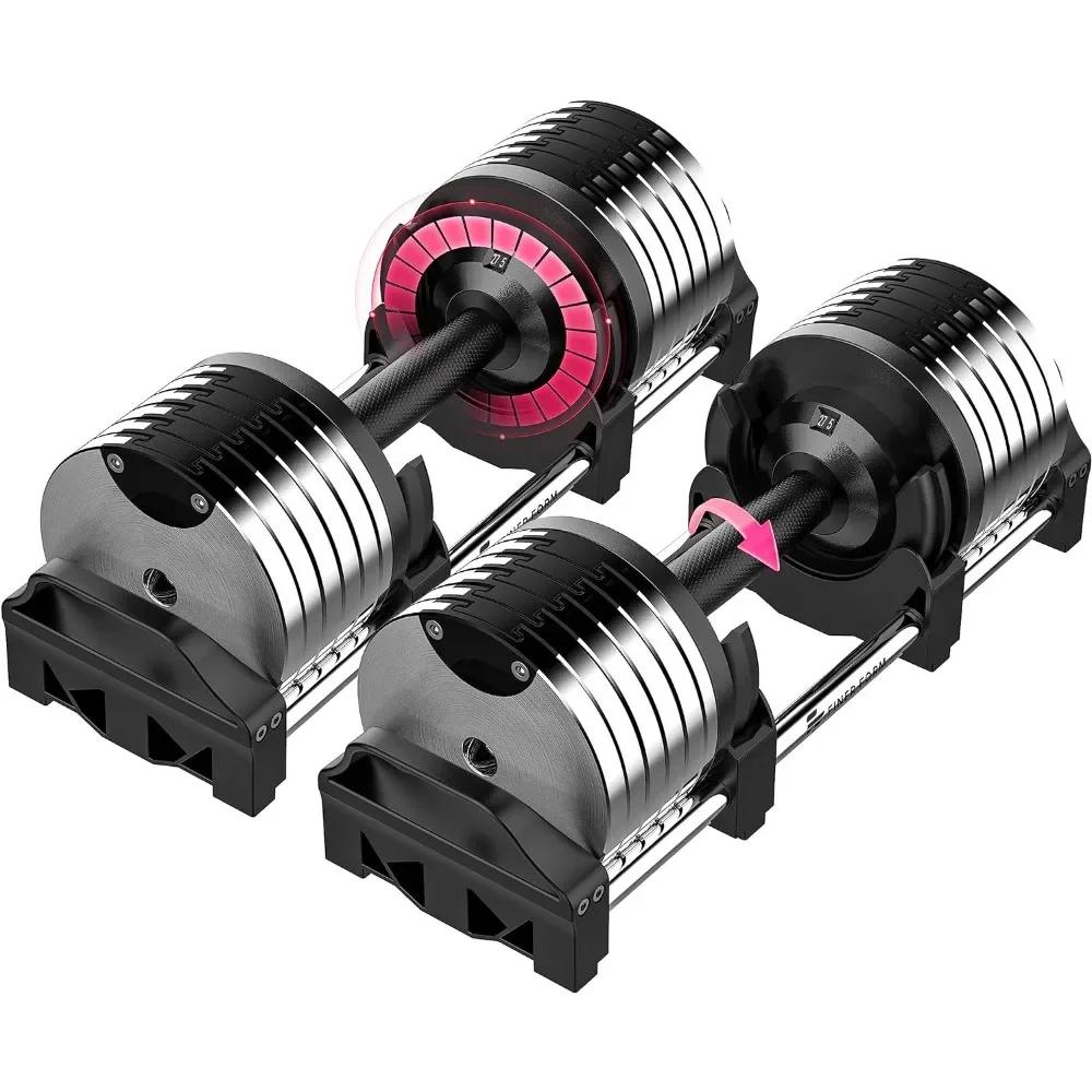 

Adjustable Dumbbells 5-32.5 LBs Save Space with Adjustable Dumbbell Set.Go Up or Down in 2.5 LB Increments Adjustable Dumbbells