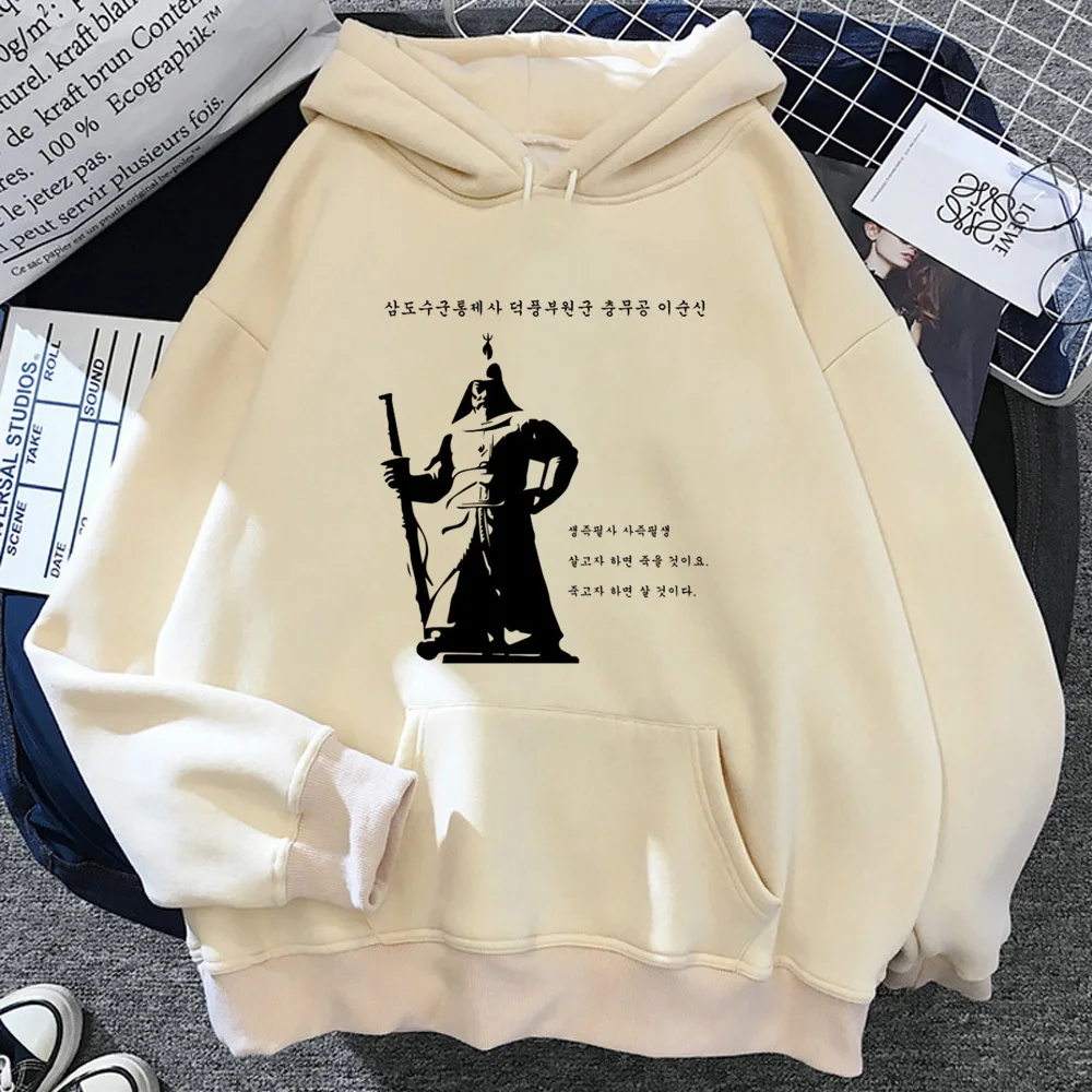 Marine Korea hoodie pattern Japanese comic comfortable Y2K anime sweater female sweatshirts Y2K funny patterned modern style