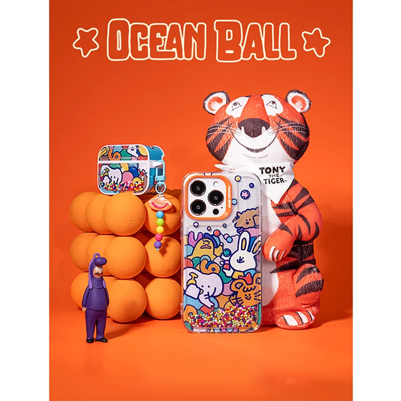 Original Critter Party Amusement Park Ocean Balls Beads for IPhone15proMax Apple 15pro Protective Case 14ProMax Phone Case