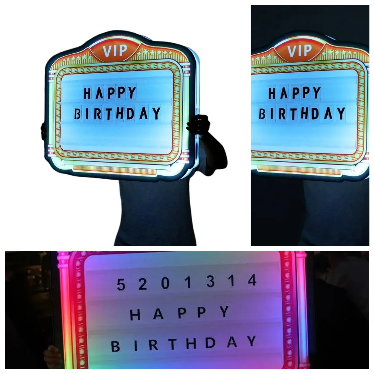 Luminous acrylic hand card out of wine atmosphere props movable card letter light sign