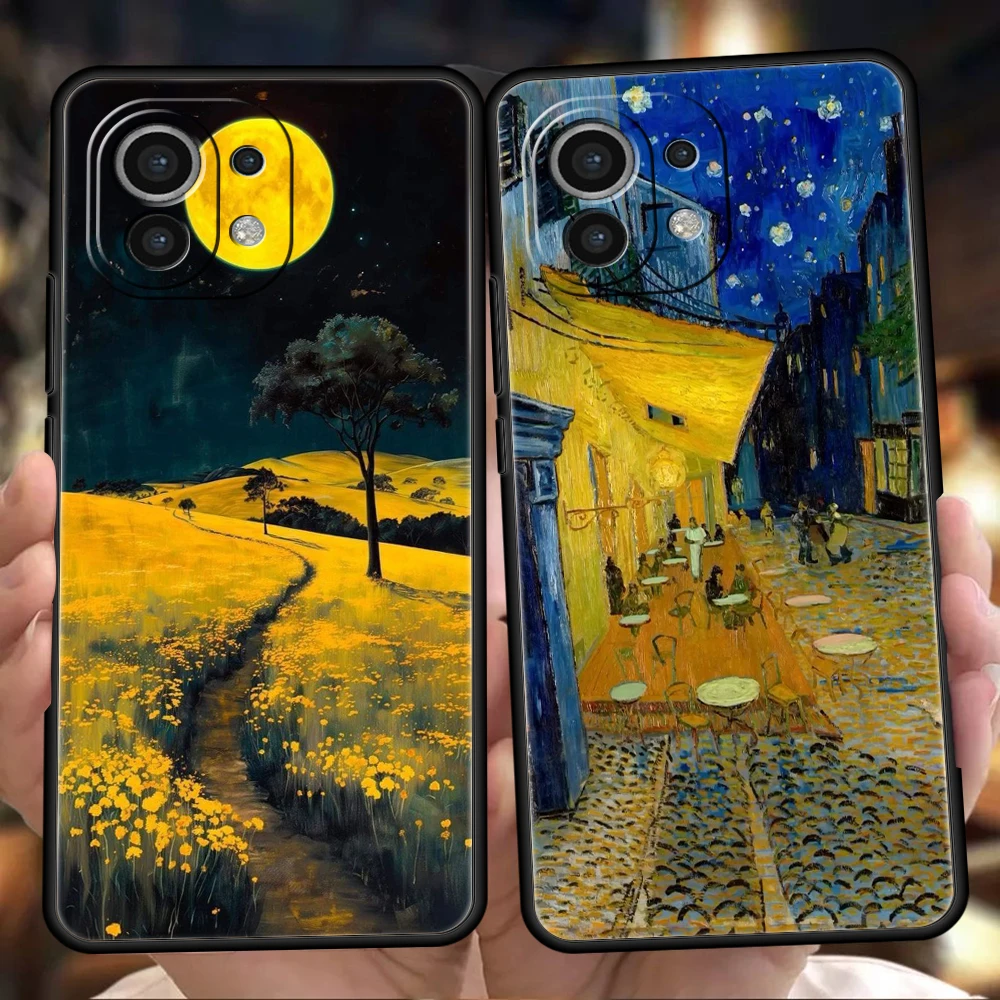 Van Gogh Sternenhimmel Kunst Handyhülle für Xiaomi 15 14 13 12 Lite 14T 13T 12T Pro Poco X7 X6 X5 X4 X3 NFC F7 Ultra F6 Pro Cover