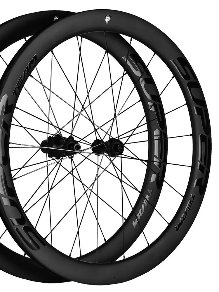 AliExpress SUPERTEAM 700C Disc Brake Carbon Wheelset UCI Quality Carbon Rim Tubeless/Clincher Road Bike Wheels HG/XDR