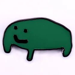 Sad Little Frog Hard Enamel Pin Cute Kawaii Animal Badge Hat Backpack Decoration Gift