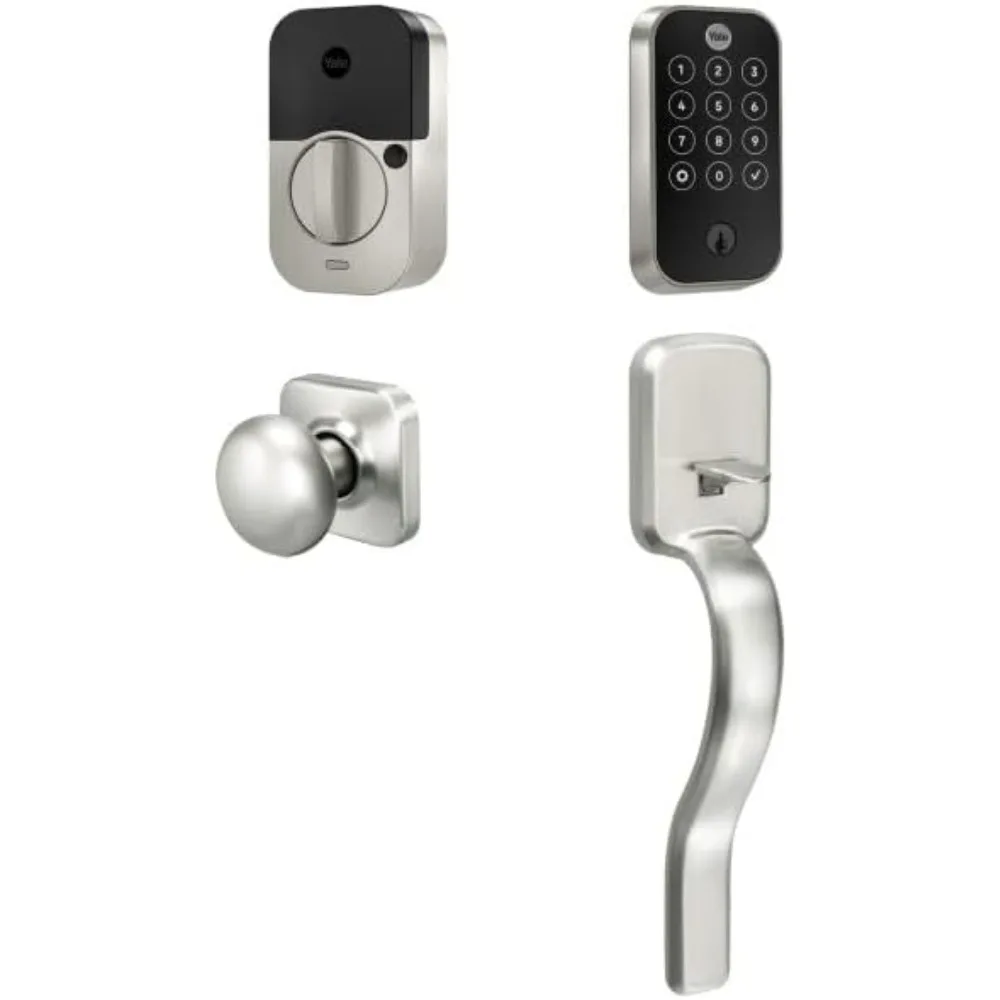 กุญแจล็อคประตูแบบสัมผัส Assure Lock 2 Touch Deadbolt สีนิกเกิลซาติน พร้อมมือจับแบบ Ridgefield และหน้าจอสัมผัสเชื่อมต่อ Wi-Fi