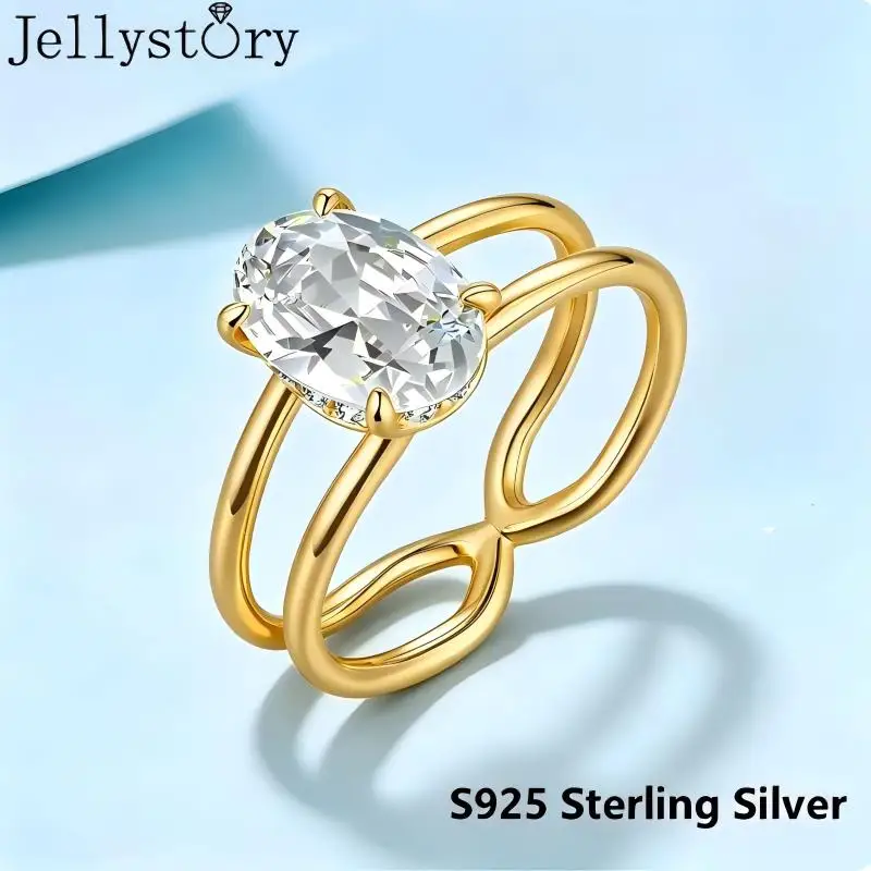 7X9MM 7X9MM Never Fade Ring For Her Inlaid Moissanite Shine S925 Sterling Silver Luxury Personality High End Fashion Jewelry Gift - Aliexpress Deal