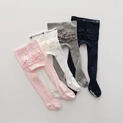 0-4Years Toddler Baby Tights For Girls Soft Toddler Lace Cotton Kids Stockings Spring Autumn Princess Children's Pantyhose 2022