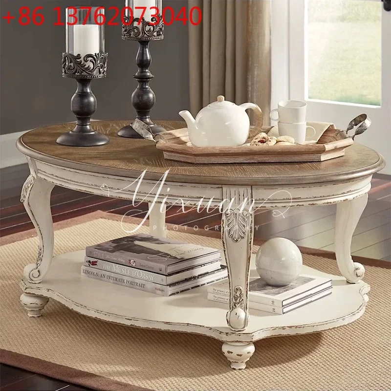 

Старинный журнальный столик в стиле лёгкой роскоши, французский, для небольшой квартиры, круглый.